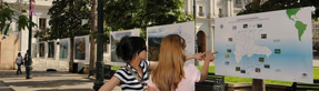 The photo exhibit, New Perspectives: Dominican Republic, was displayed at the Plaza de la Constitucion in Santiago, Chile